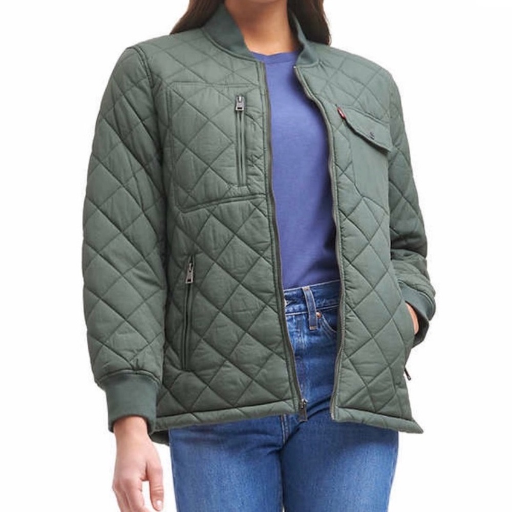 Levi's Olive Green Quilted Jacket